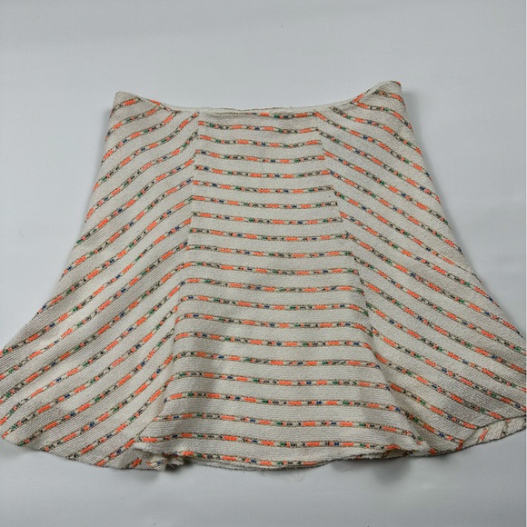 Anthropologie Dresses & Skirts - NWT Maeve Anthropologie tweed textured skirt w/ neon/metallic stripes. Size 12